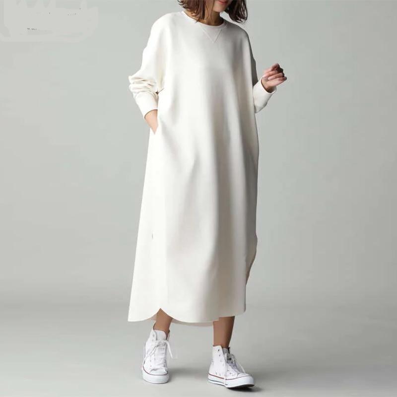 Buddhatrends Shirt Dress Back to Basic Oversized Sweater Dress