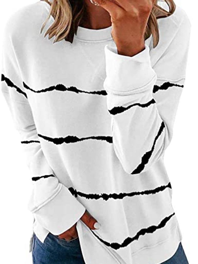 Women'S Striped Long Sleeved Sweatershirts - INS | Online Fashion Free Shipping Clothing, Dresses, Tops, Shoes